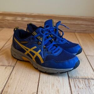 ASICS Royal Blue and Gold Athletic Shoes